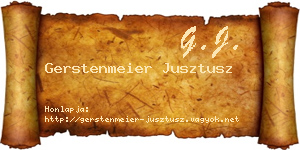 Gerstenmeier Jusztusz névjegykártya